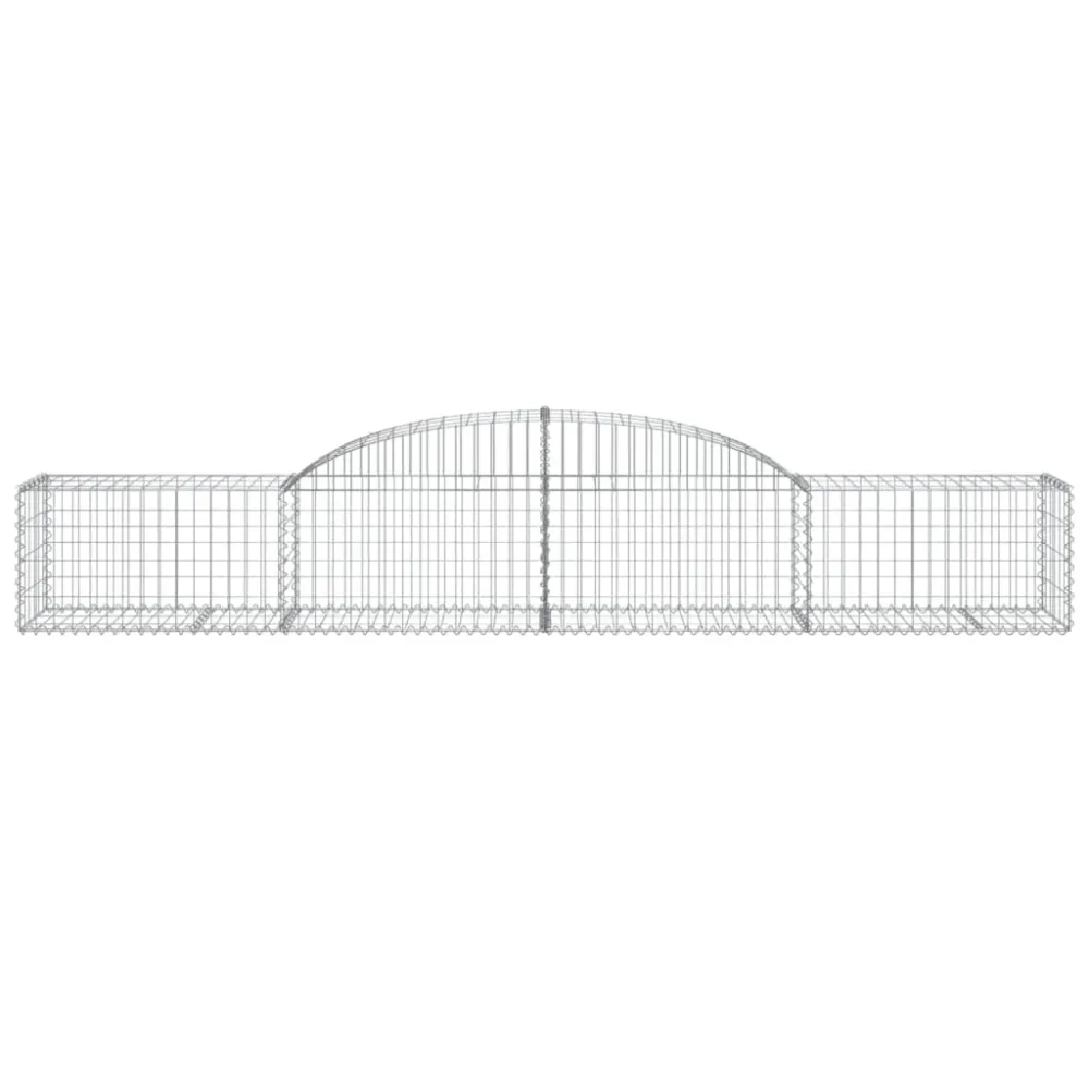 Coșuri gabion arcuite, 9 buc., 300x50x40/60 cm, fier galvanizat