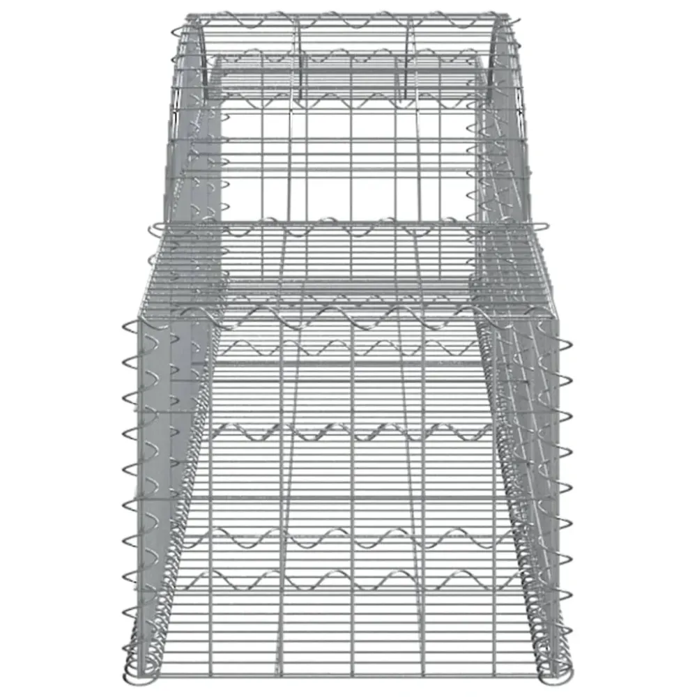 Coșuri gabion arcuite, 9 buc., 300x50x40/60 cm, fier galvanizat