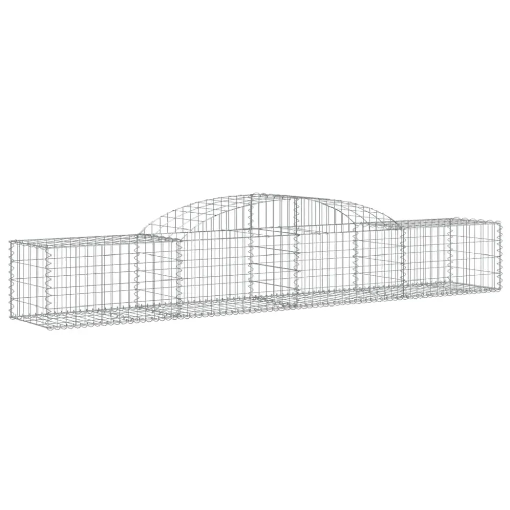 Coșuri gabion arcuite 4 buc., 300x50x40/60 cm, fier galvanizat