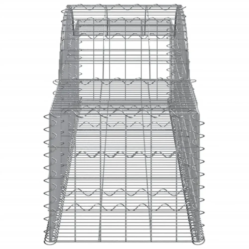 Coșuri gabion arcuite 4 buc., 300x50x40/60 cm, fier galvanizat