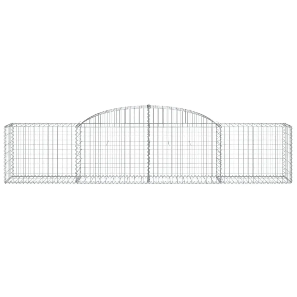Coșuri gabion arcuite 2 buc, 300x50x60/80 cm, fier galvanizat