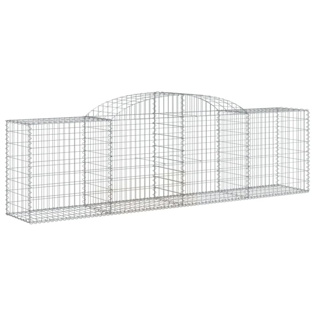 Coșuri gabion arcuite 6 buc, 300x50x80/100 cm, fier galvanizat