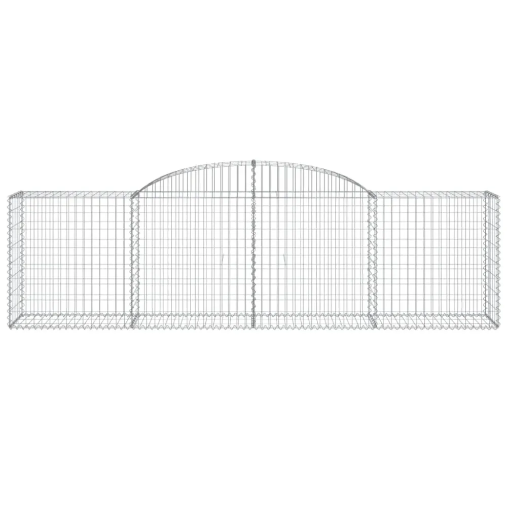Coșuri gabion arcuite 6 buc, 300x50x80/100 cm, fier galvanizat