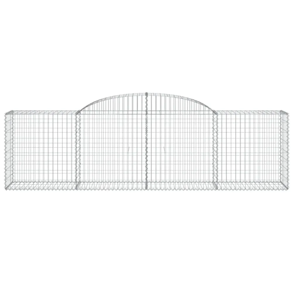 Coșuri gabion arcuite 2 buc, 300x50x80/100 cm, fier galvanizat