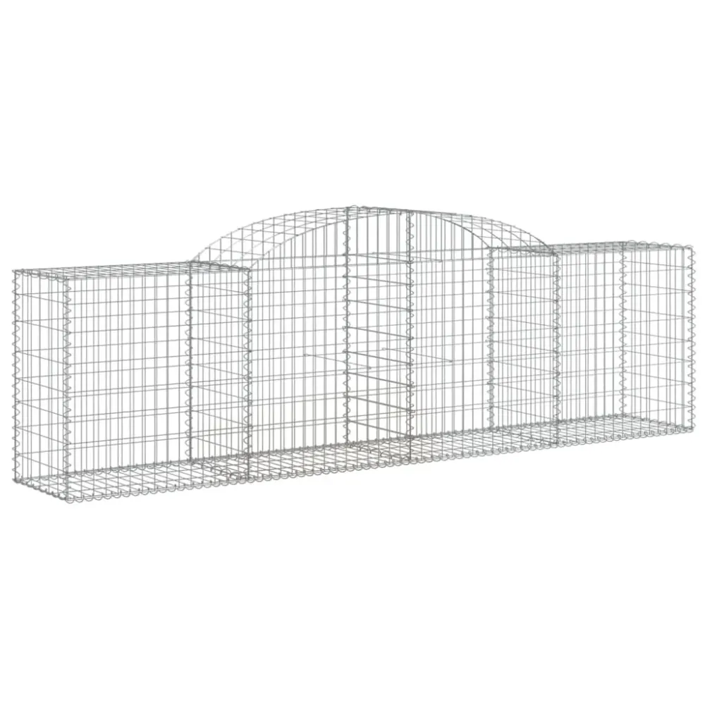 Coșuri gabion arcuite 3 buc, 300x50x80/100 cm, fier galvanizat