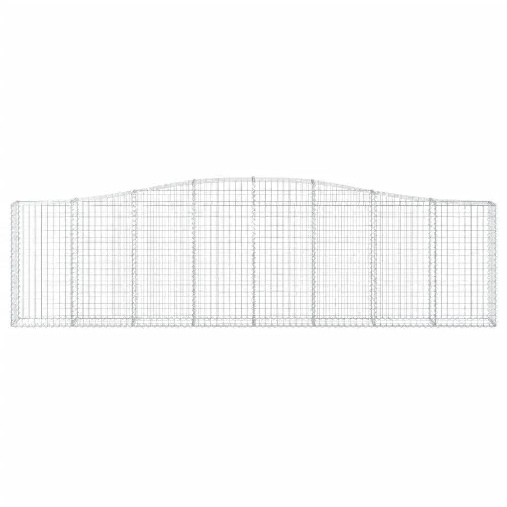 Coșuri gabion arcuite 2 buc, 400x30x100/120 cm fier galvanizat