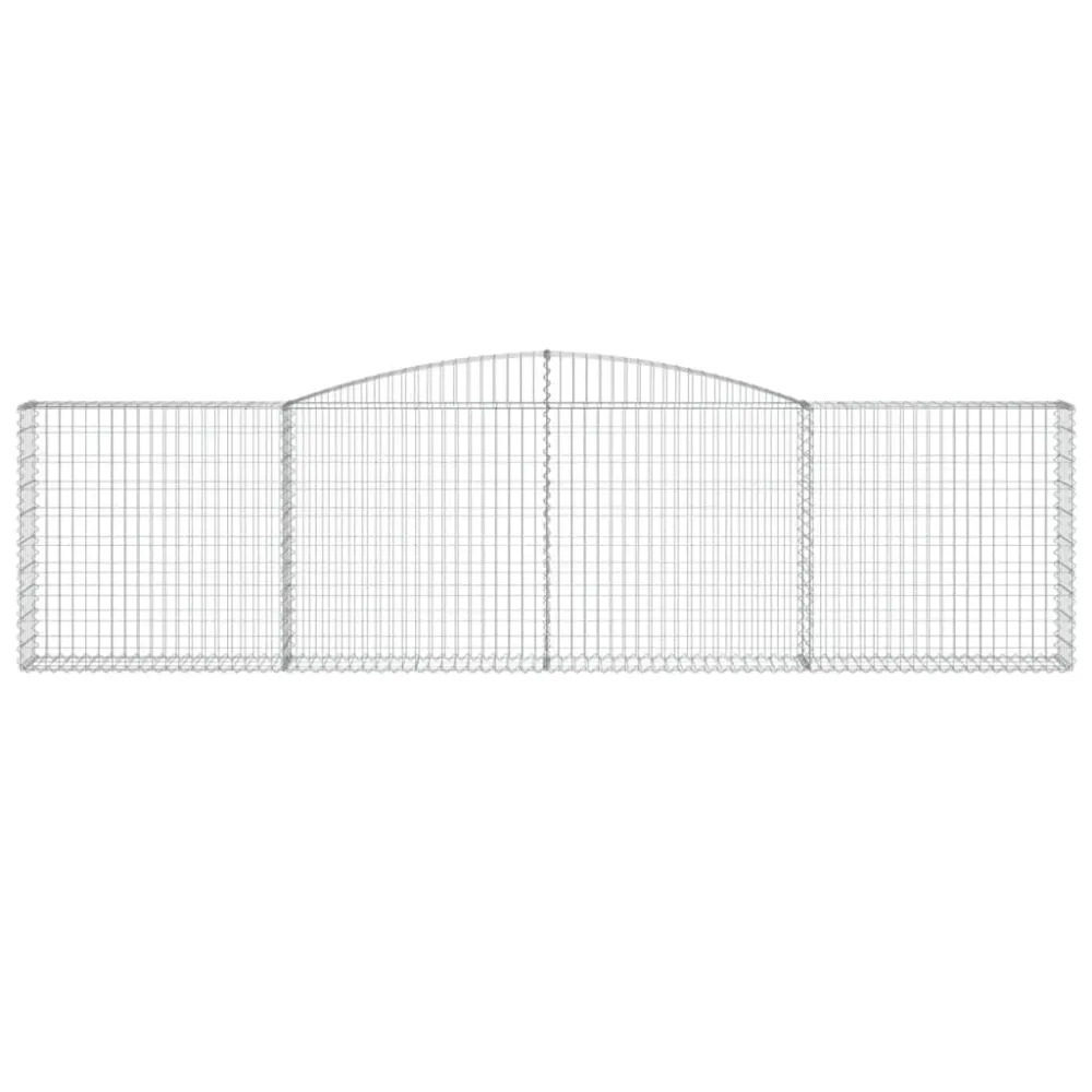 Coșuri gabion arcuite 4 buc, 400x30x100/120 cm fier galvanizat