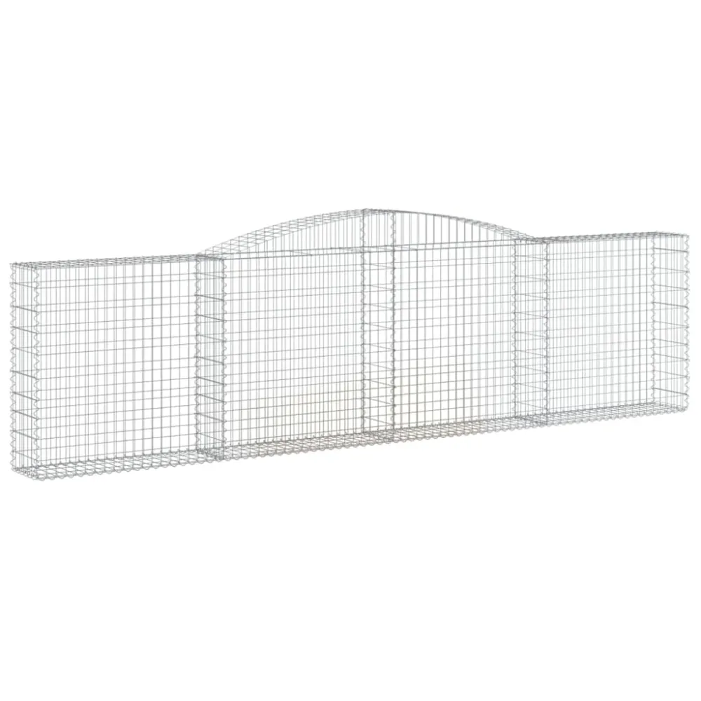Coșuri gabion arcuite 2 buc, 400x30x100/120 cm fier galvanizat