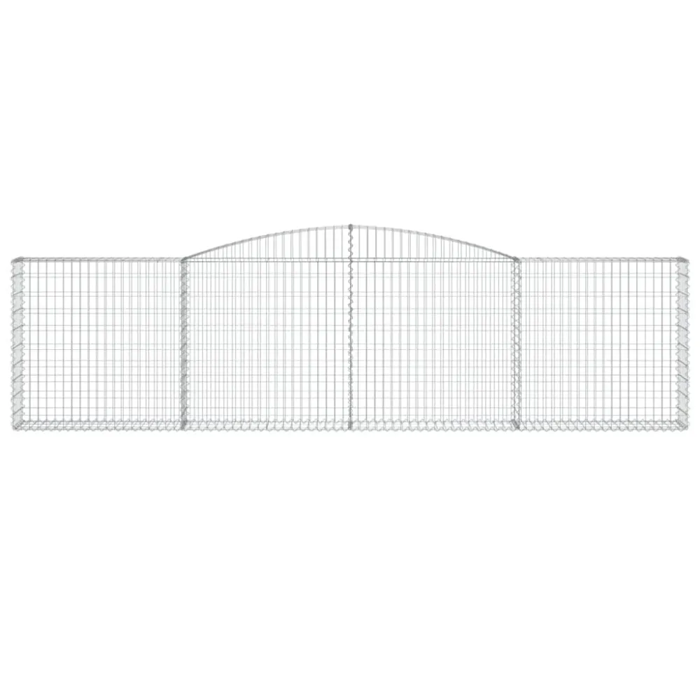 Coșuri gabion arcuite 2 buc, 400x30x100/120 cm fier galvanizat