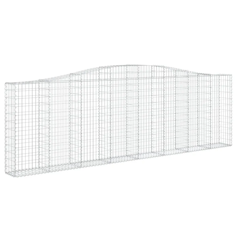 Coșuri gabion arcuite 3 buc. 400x30x120/140cm fier galvanizat