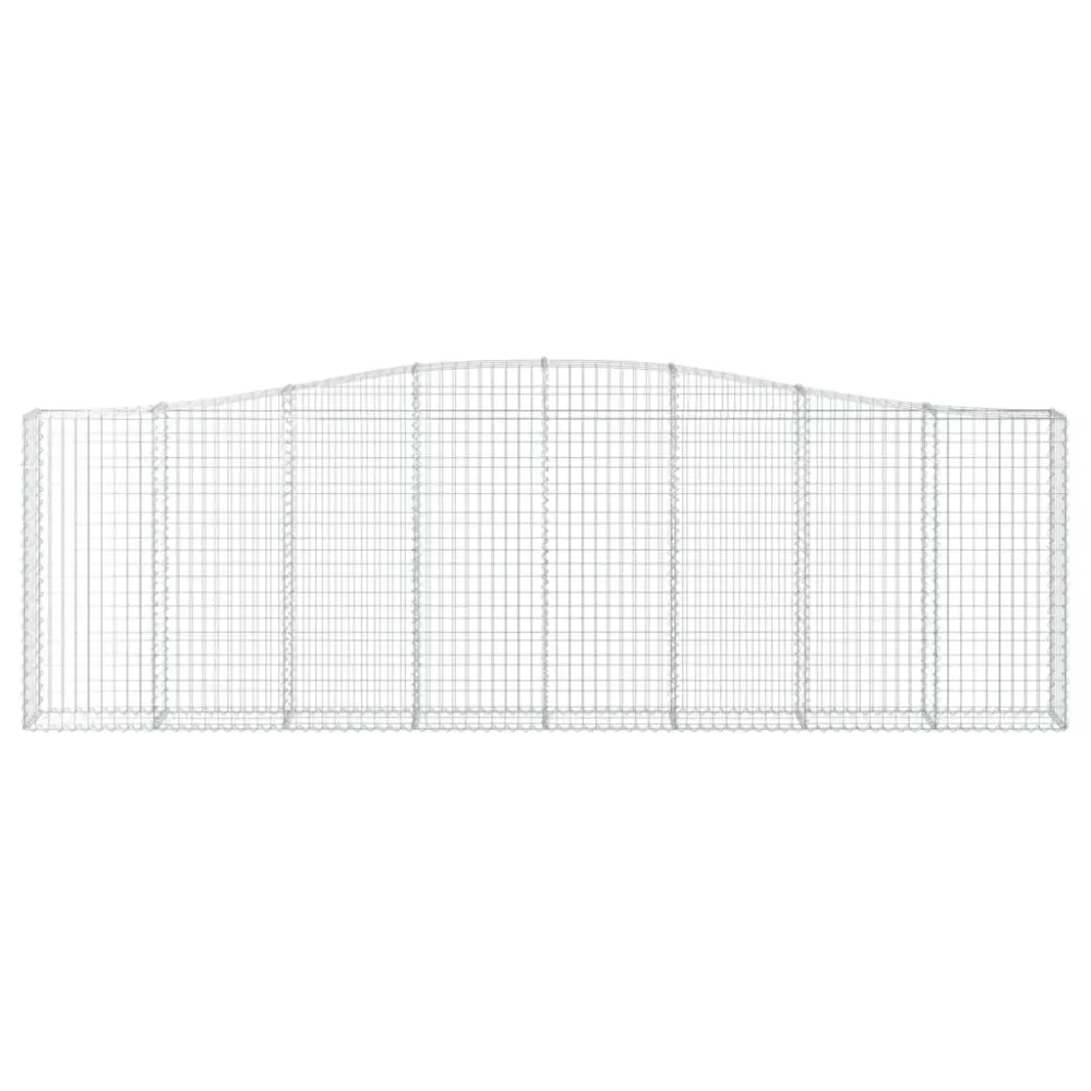 Coșuri gabion arcuite 3 buc. 400x30x120/140cm fier galvanizat