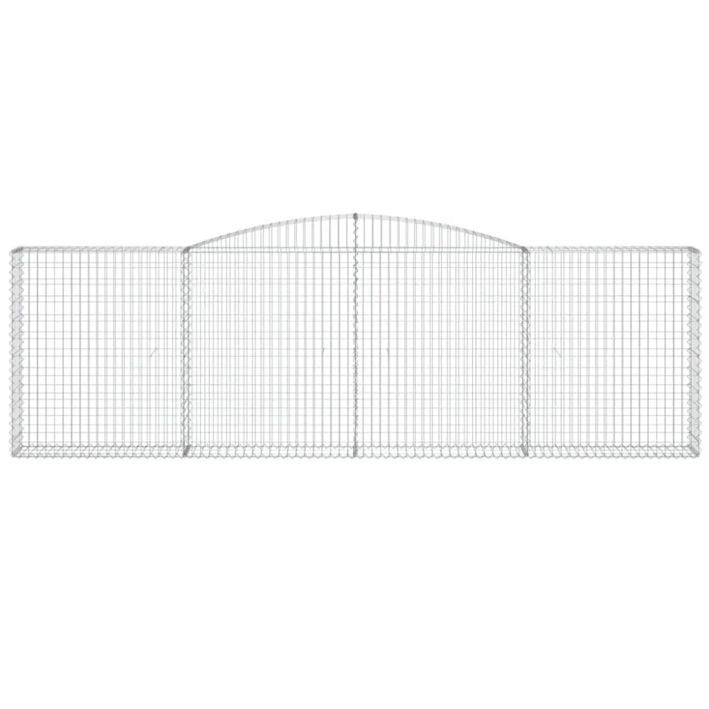 Coșuri gabion arcuite 4 buc. 400x30x120/140cm fier galvanizat