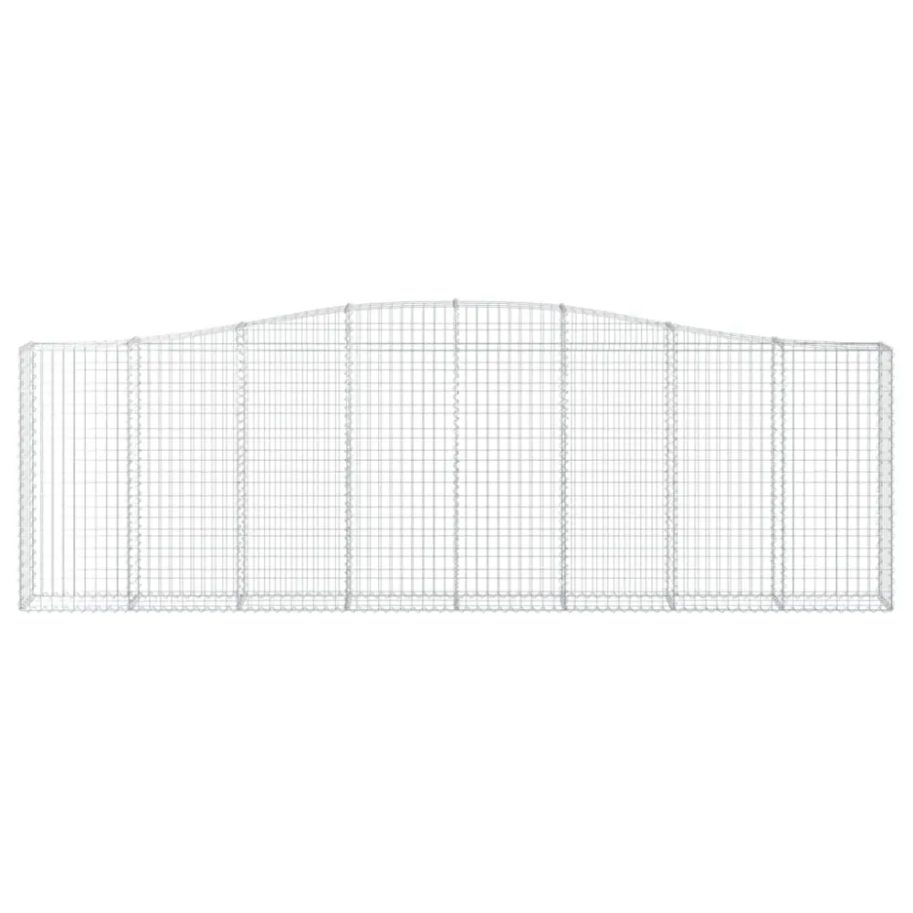 Coșuri gabion arcuite 4 buc. 400x30x120/140cm fier galvanizat
