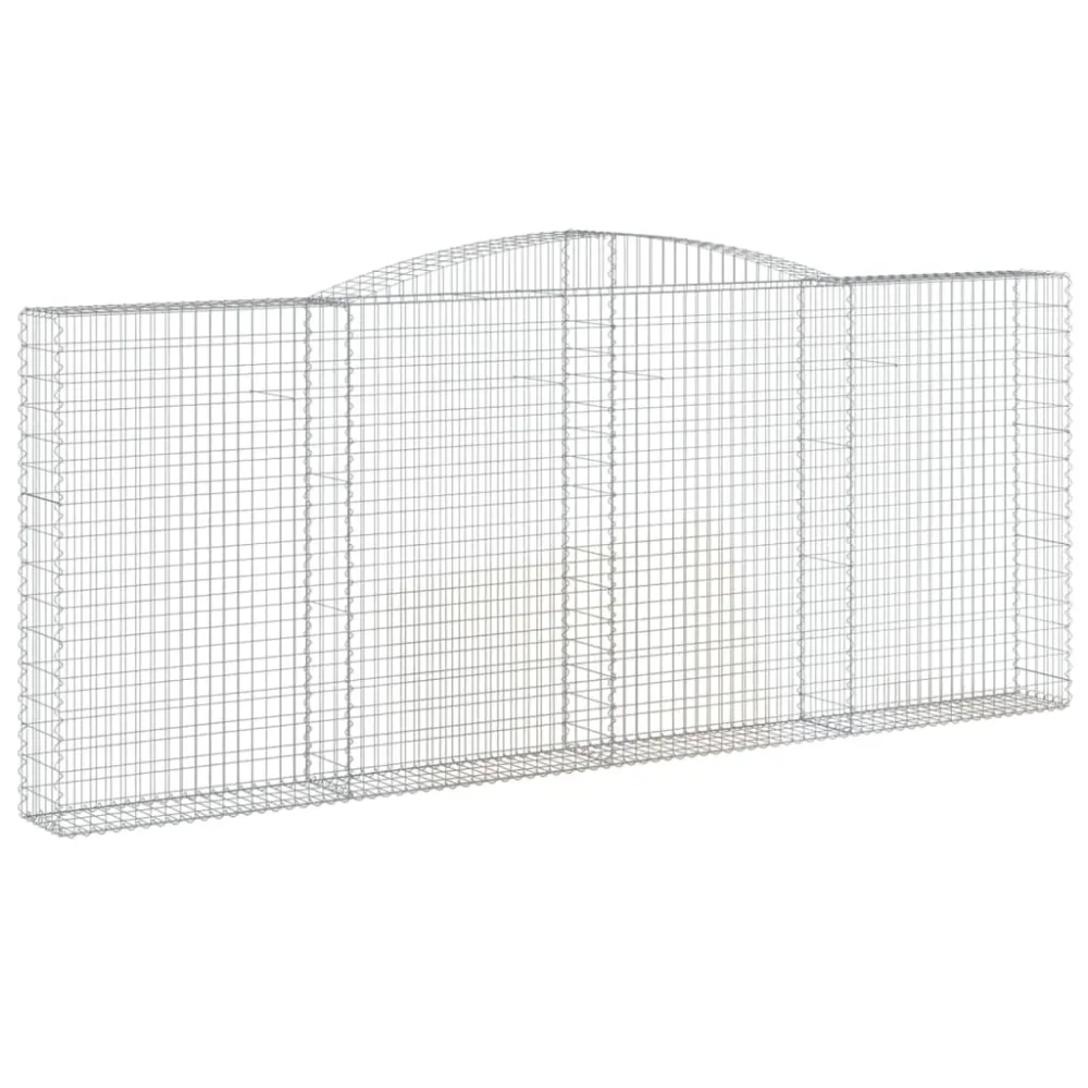 Coșuri gabion arcuite 2 buc. 400x30x160/180 cm fier galvanizat