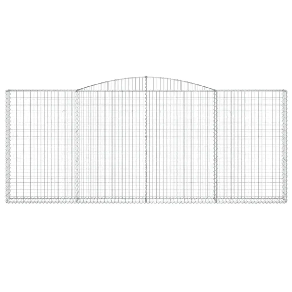 Coșuri gabion arcuite 2 buc. 400x30x160/180 cm fier galvanizat