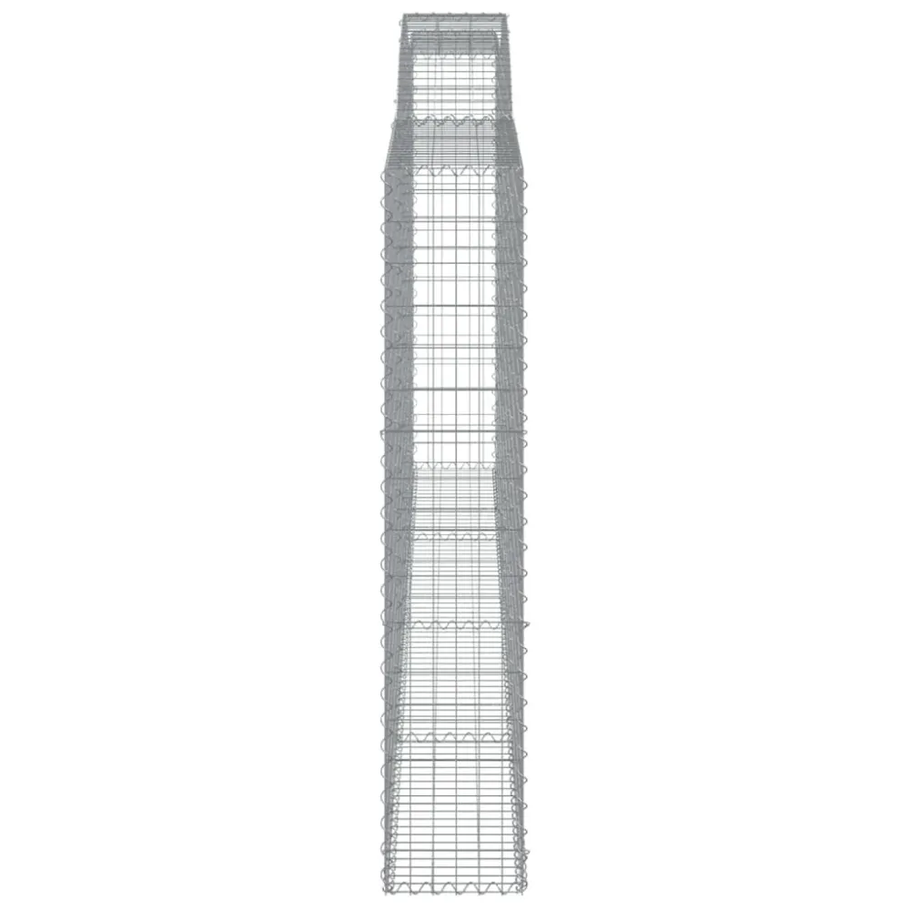 Coșuri gabion arcuite 2 buc. 400x30x160/180 cm fier galvanizat