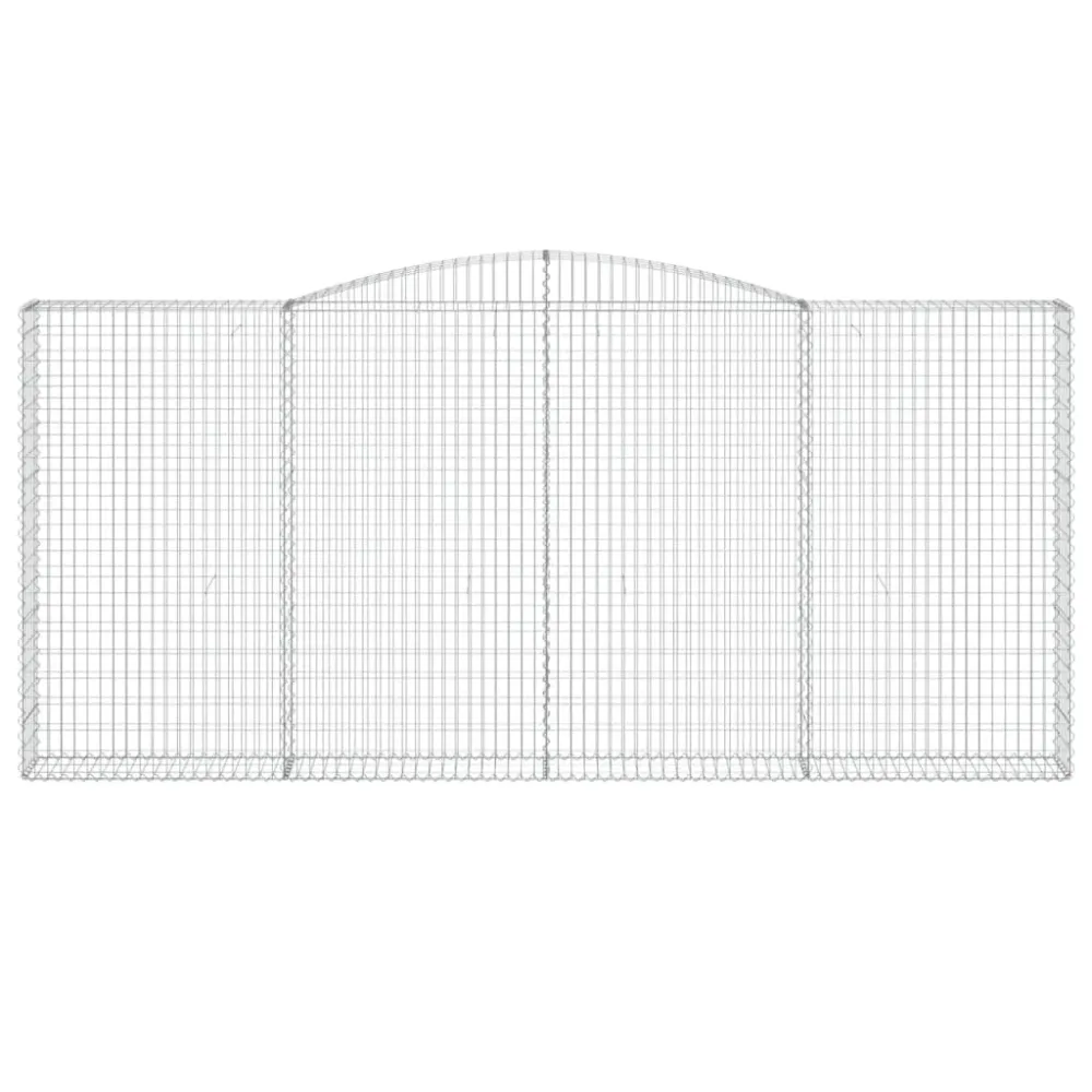 Coșuri gabion arcuite 2 buc, 400x30x180/200 cm, fier galvanizat