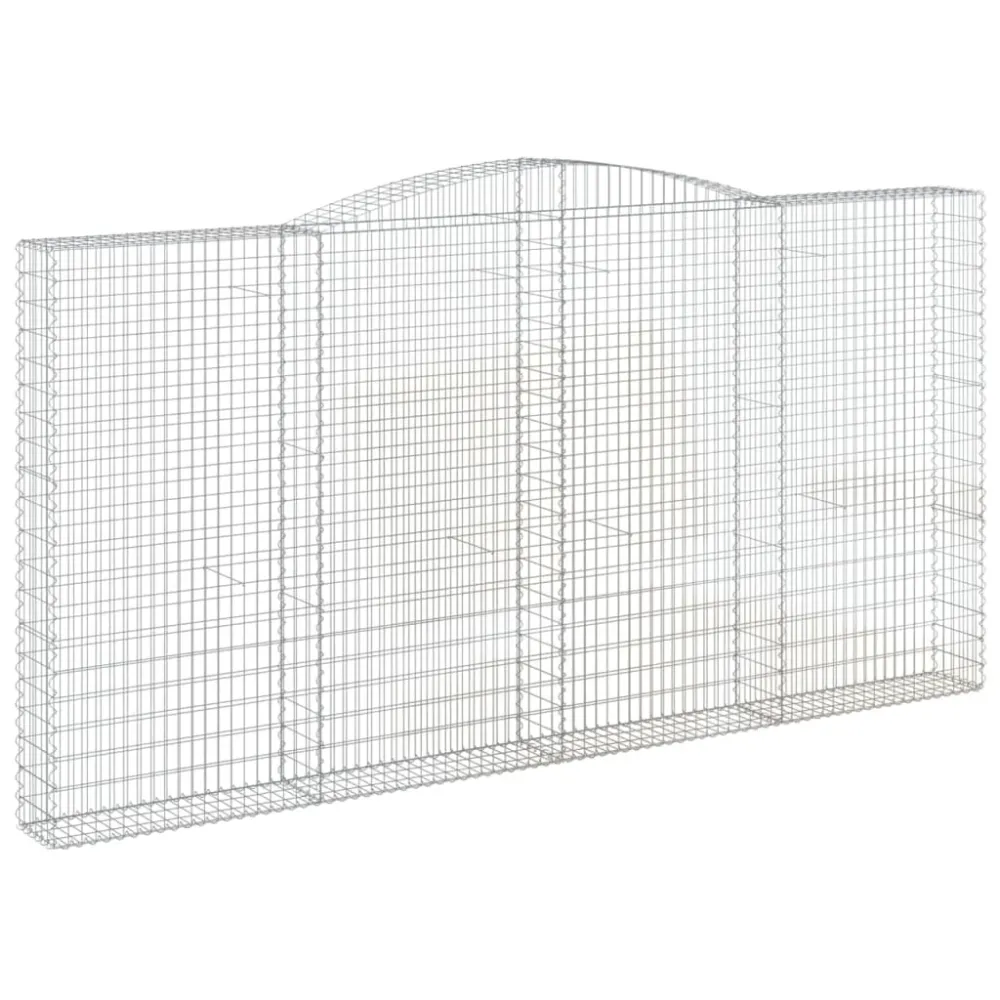 Coșuri gabion arcuite 2 buc. 400x30x200/220 cm fier galvanizat