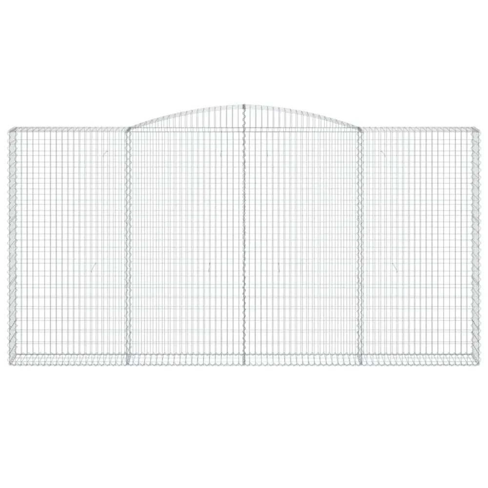 Coșuri gabion arcuite 2 buc. 400x30x200/220 cm fier galvanizat