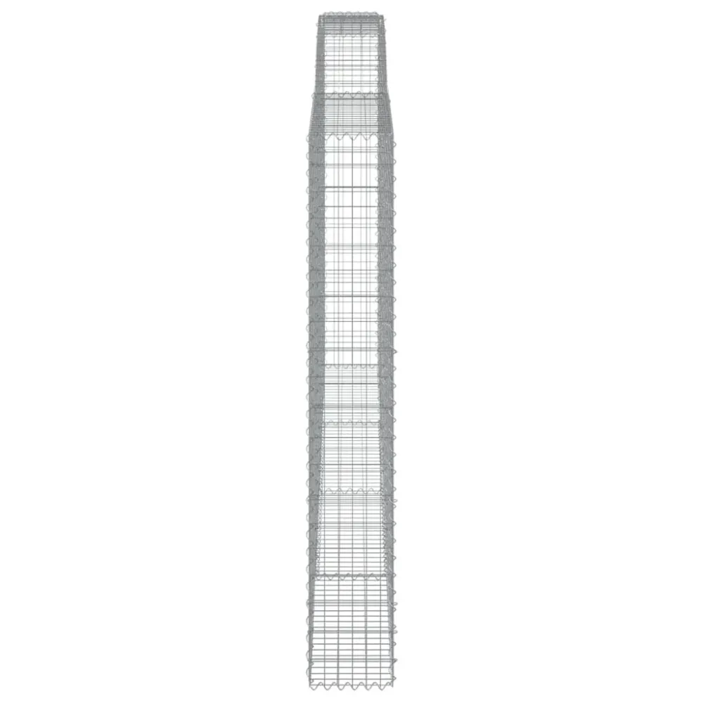 Coșuri gabion arcuite 2 buc. 400x30x200/220 cm fier galvanizat