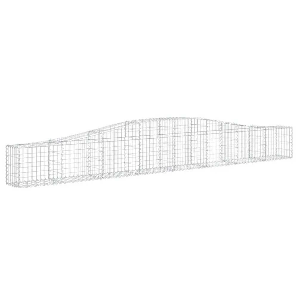 Coșuri gabion arcuite 7 buc, 400x30x40/60 cm, fier galvanizat