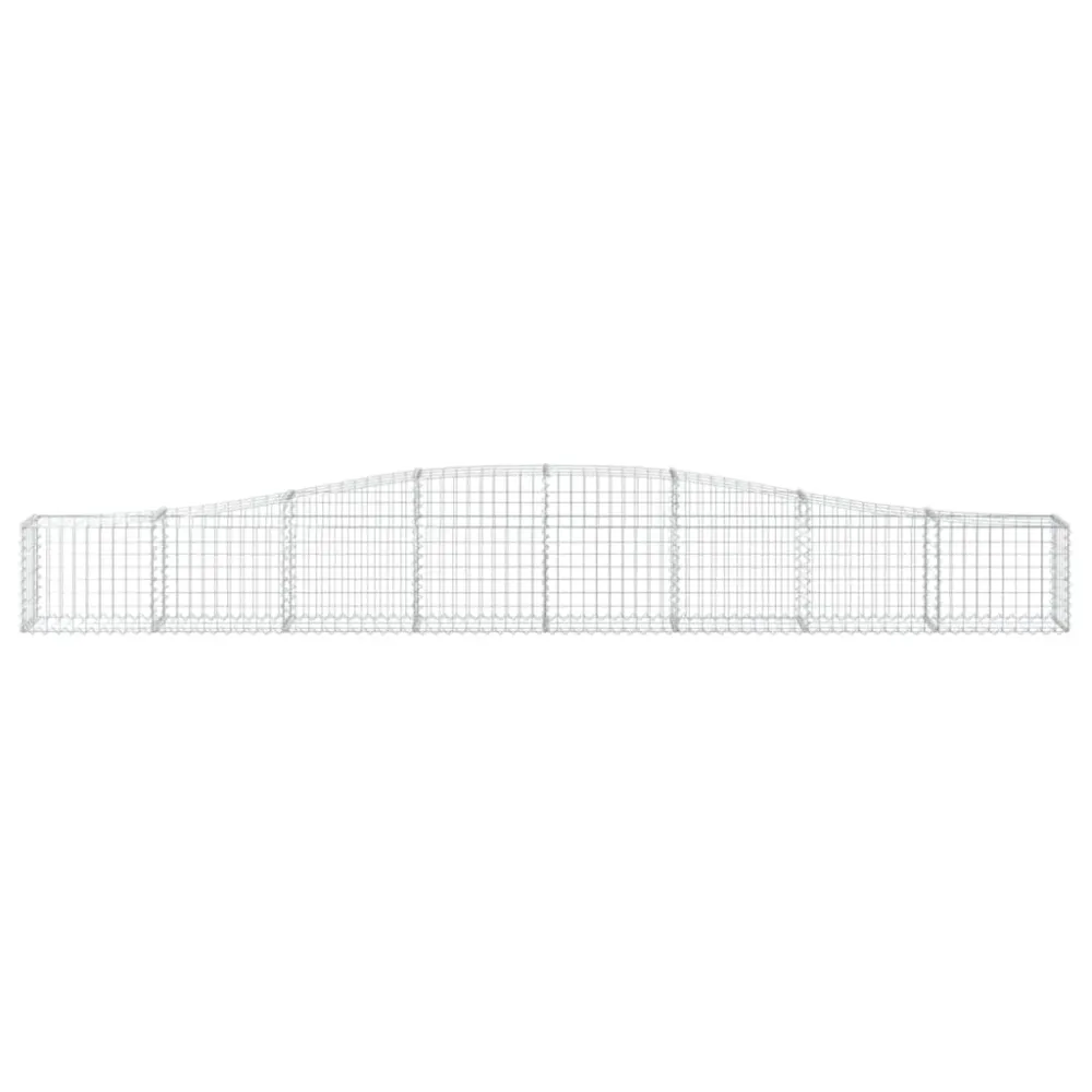 Coșuri gabion arcuite 7 buc, 400x30x40/60 cm, fier galvanizat