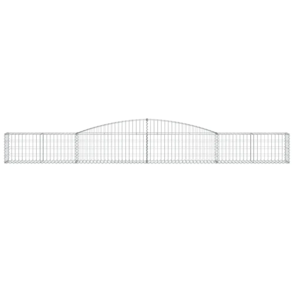 Coșuri gabion arcuite 8 buc, 400x30x40/60 cm, fier galvanizat