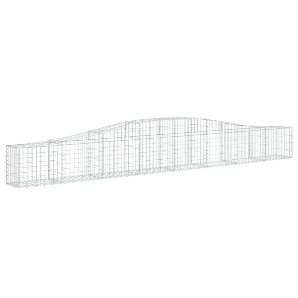 Coșuri gabion arcuite 4 buc, 400x30x40/60 cm, fier galvanizat