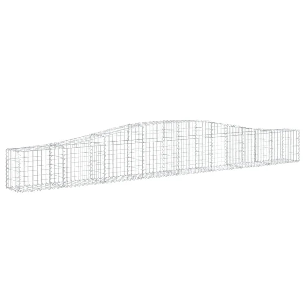 Coșuri gabion arcuite 8 buc, 400x30x40/60 cm, fier galvanizat
