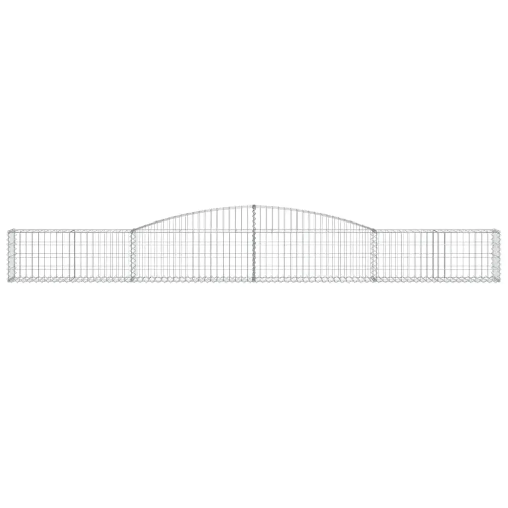 Coșuri gabion arcuite 4 buc, 400x30x40/60 cm, fier galvanizat