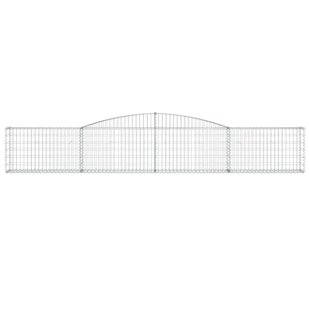 Coșuri gabion arcuite 4 buc, 400x30x60/80 cm, fier galvanizat
