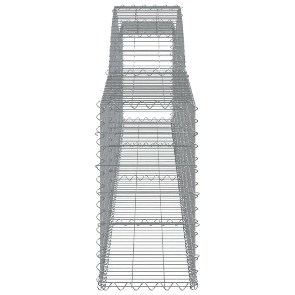 Coșuri gabion arcuite 4 buc, 400x30x60/80 cm, fier galvanizat