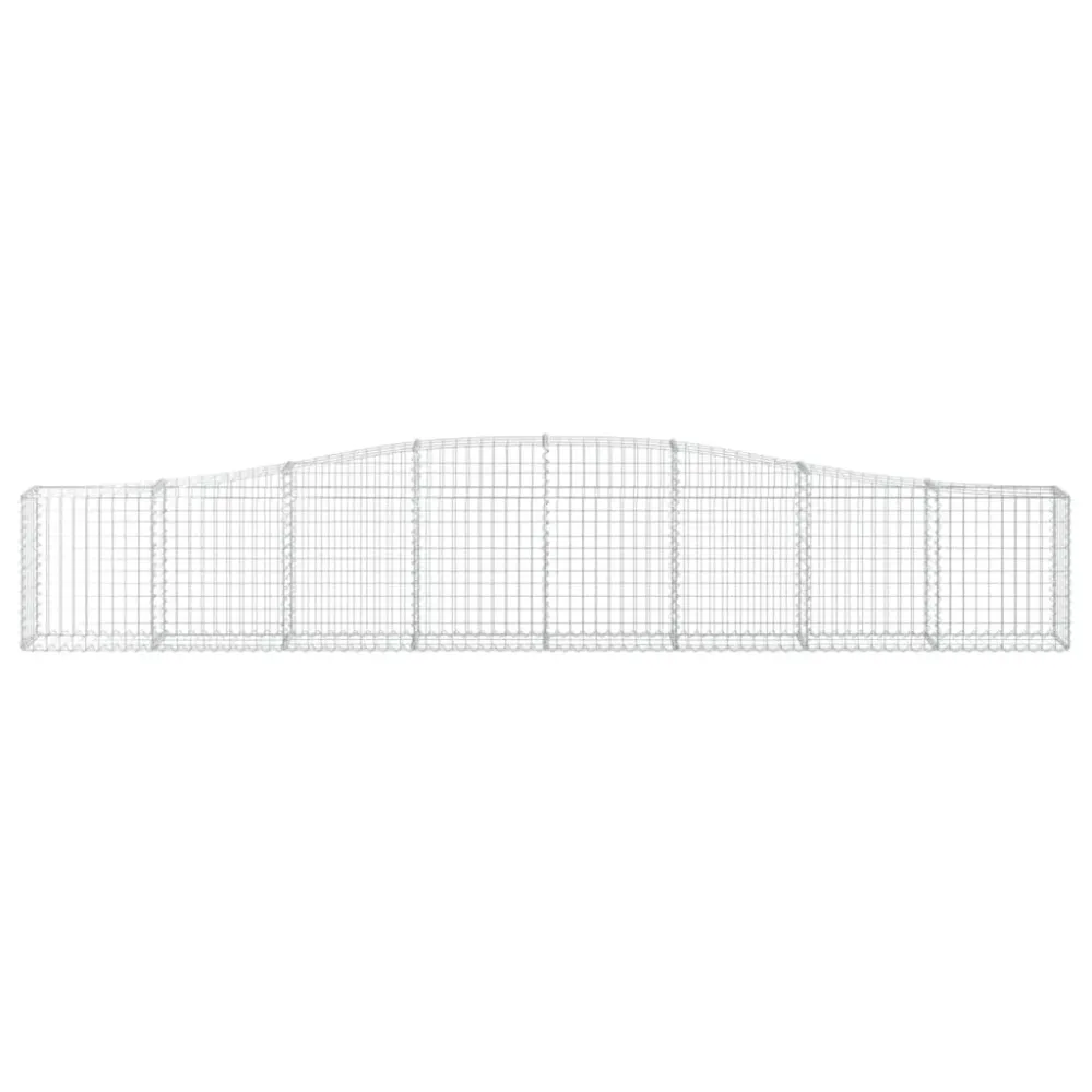 Coșuri gabion arcuite 6 buc, 400x30x60/80 cm, fier galvanizat