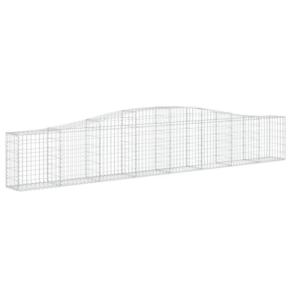 Coșuri gabion arcuite 2 buc, 400x30x60/80 cm, fier galvanizat