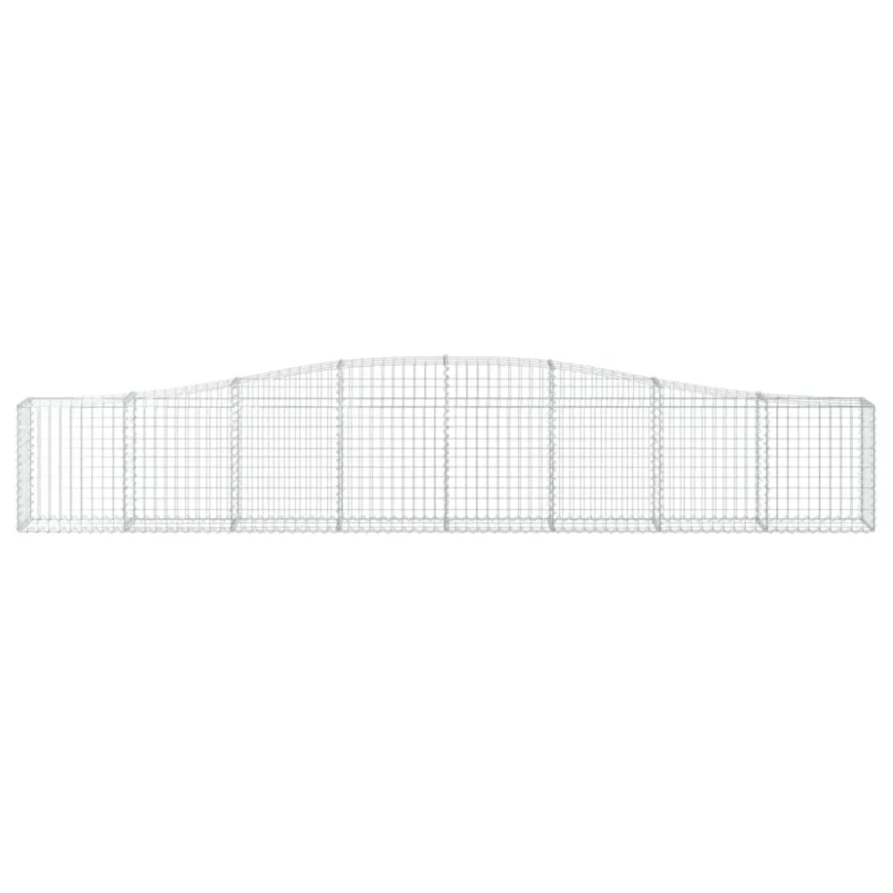 Coșuri gabion arcuite 3 buc, 400x30x60/80 cm, fier galvanizat