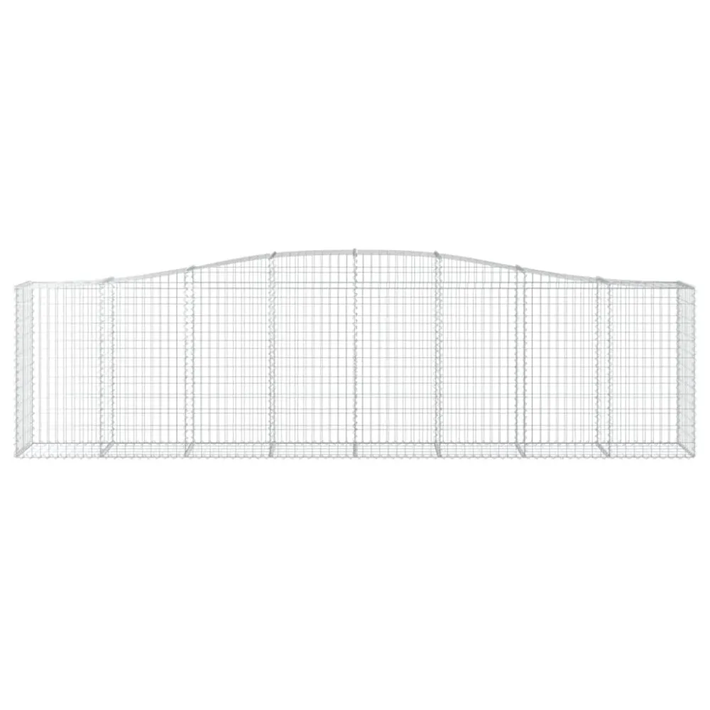 Coșuri gabion arcuite 3 buc, 400x50x100/120 cm fier galvanizat
