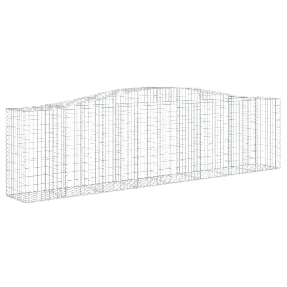 Coșuri gabion arcuite 4 buc, 400x50x100/120 cm fier galvanizat
