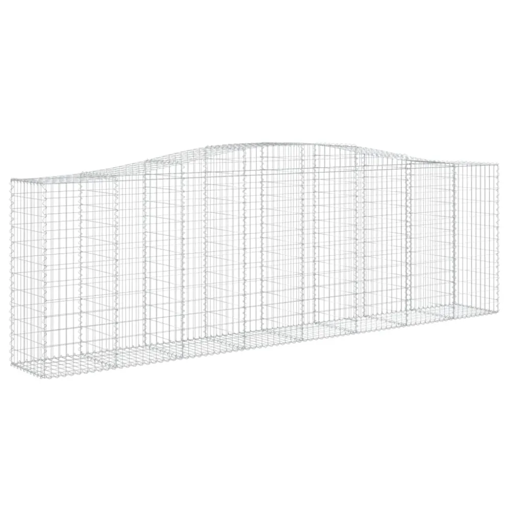 Coșuri gabion arcuite 3 buc, 400x50x120/140 cm, fier galvanizat