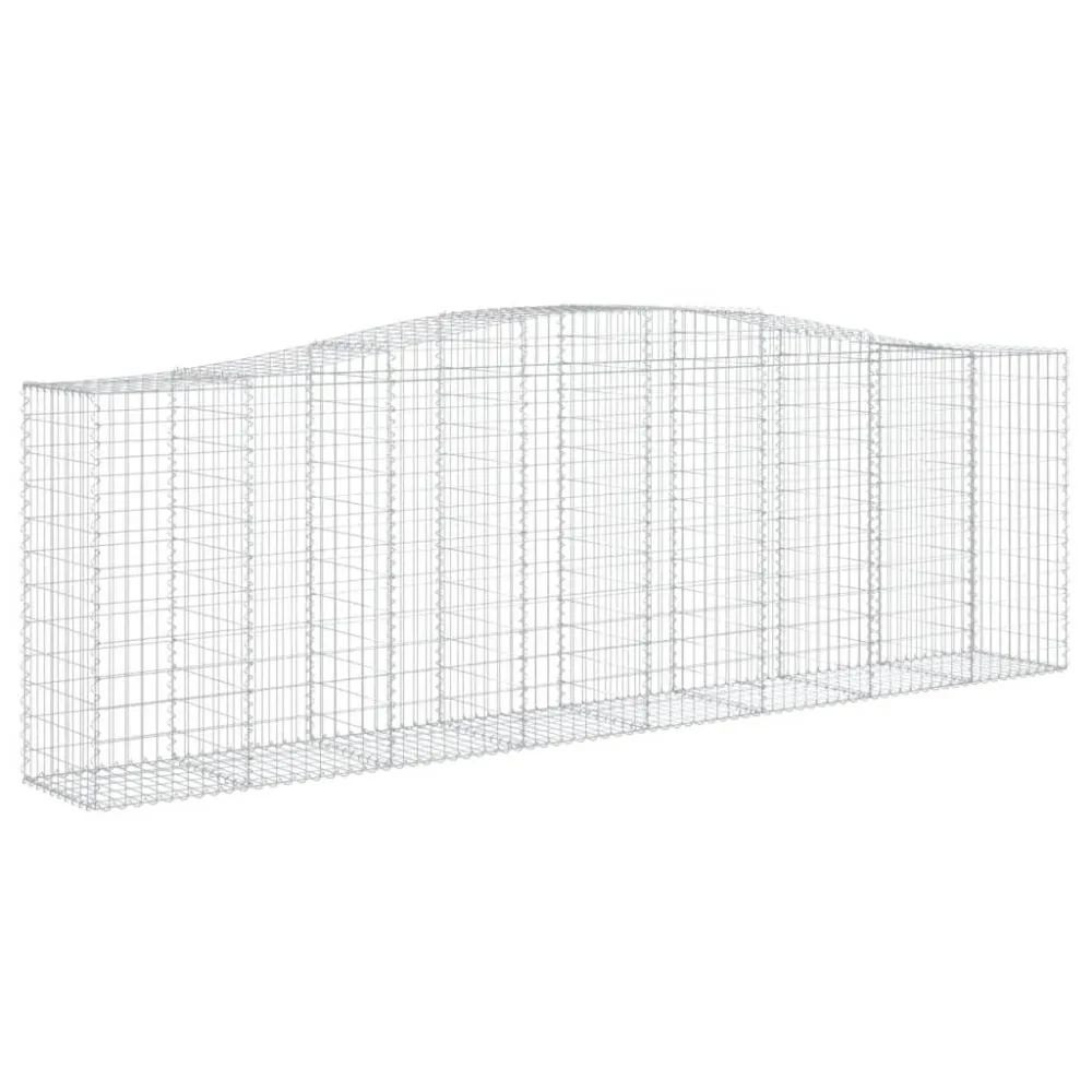 Coșuri gabion arcuite 2 buc, 400x50x120/140 cm, fier galvanizat