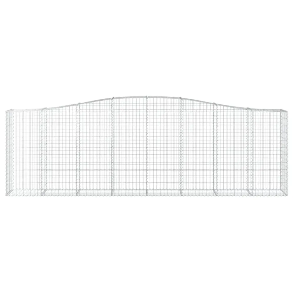 Coșuri gabion arcuite 2 buc, 400x50x120/140 cm, fier galvanizat
