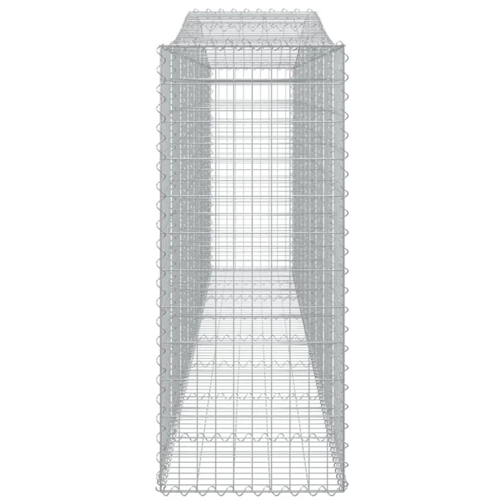 Coșuri gabion arcuite 2 buc, 400x50x120/140 cm, fier galvanizat