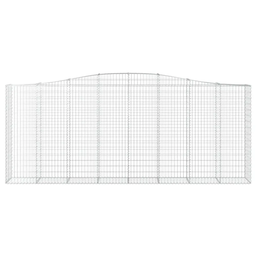 Coșuri gabion arcuite 2 buc. 400x50x160/180 cm, fier galvanizat