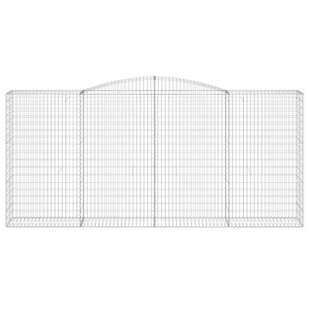 Coșuri gabion arcuite 2 buc, 400x50x180/200 cm, fier galvanizat