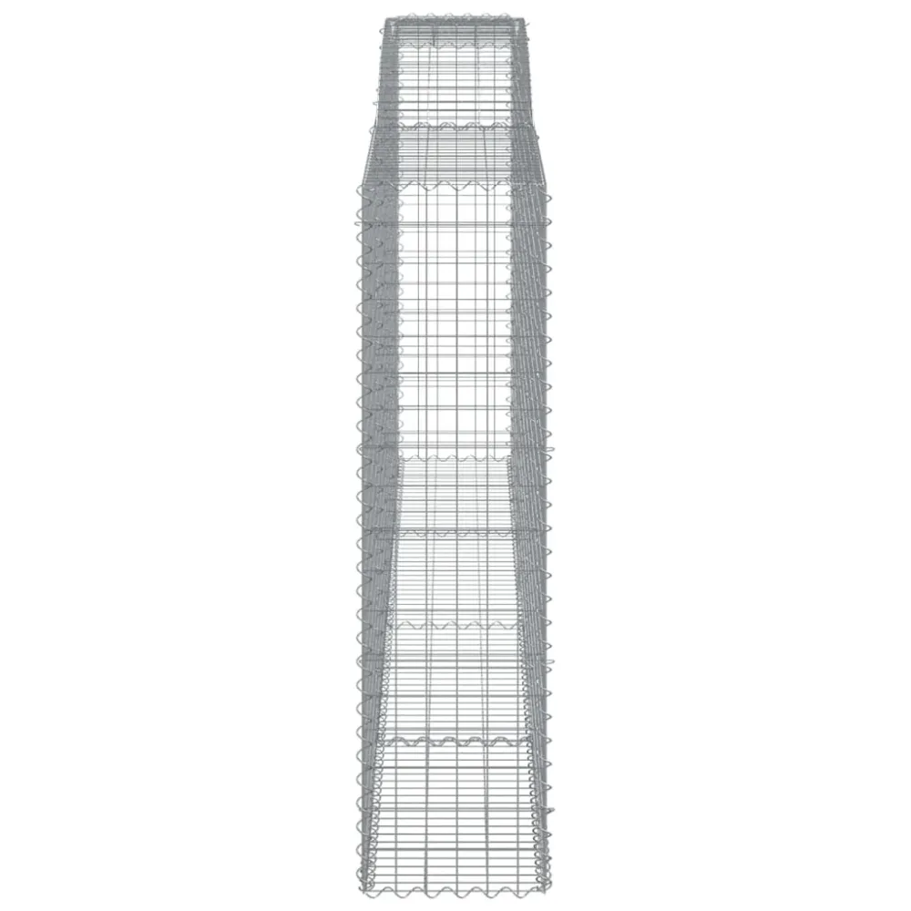 Coșuri gabion arcuite 2 buc, 400x50x180/200 cm, fier galvanizat