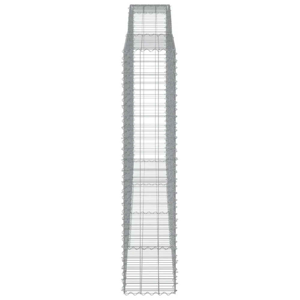 Coșuri gabion arcuite, 2 buc, 400x50x220/240cm, fier galvanizat