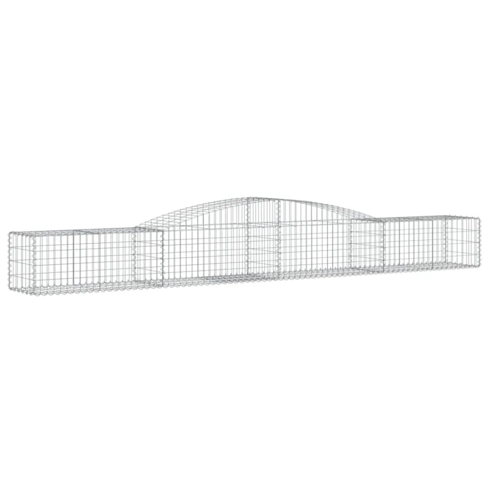 Coșuri gabion arcuite 4 buc, 400x50x40/60 cm, fier galvanizat