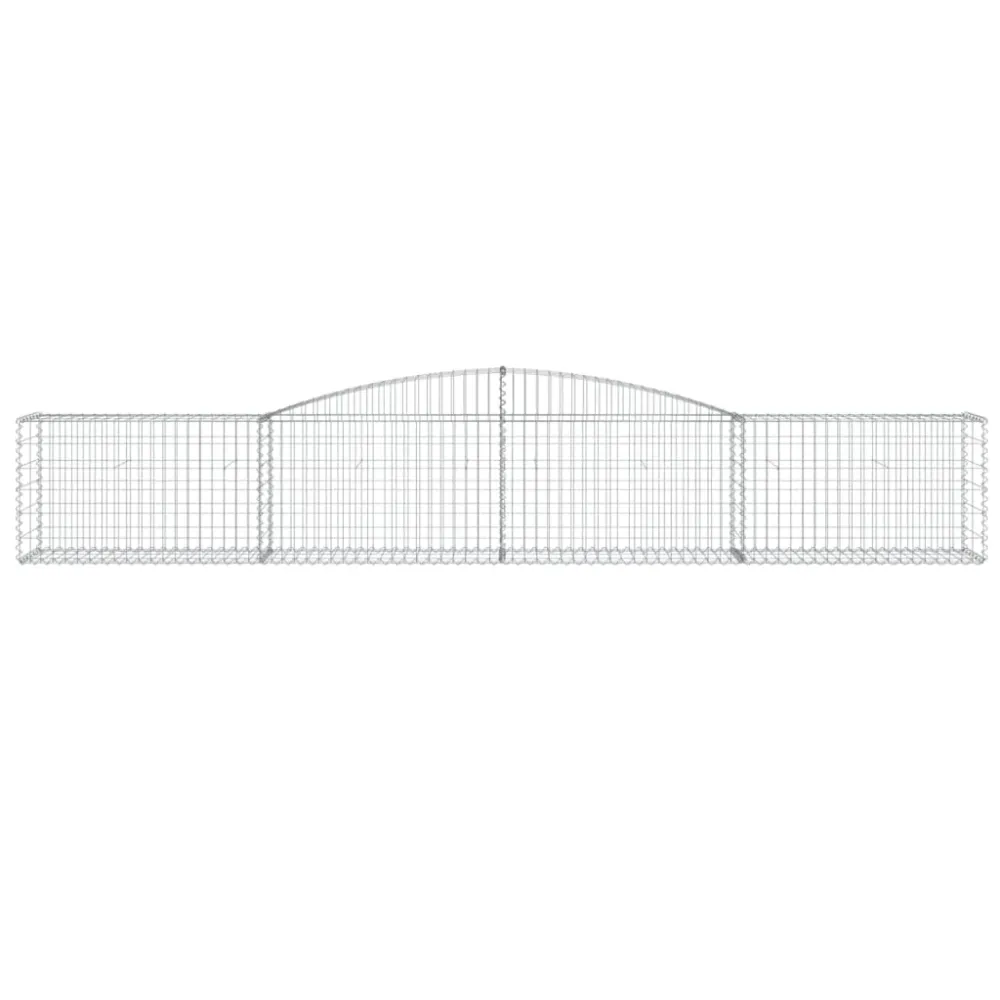 Coșuri gabion arcuite 6 buc, 400x50x60/80 cm, fier galvanizat