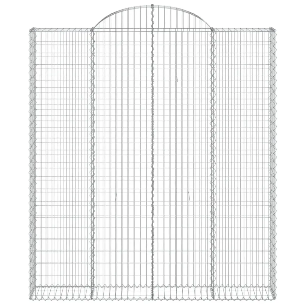 Coșuri gabion arcuite,3 buc., 200x30x220/240cm, fier galvanizat