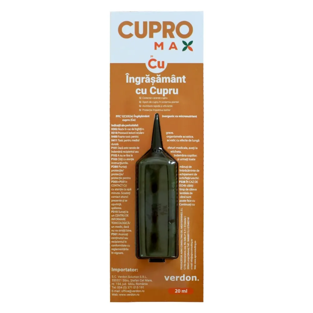Cupromax - Fertilizant foliar cu cupru sistemic