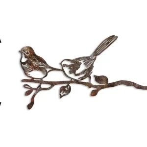 Decoratiune gradina 565TNL1312, maro, metal, 50x26 cm